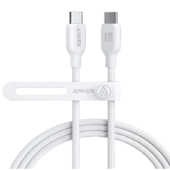 كيبل أنكير 544 صديق للبيئة USB-C إلى USB-C بطول 1.8 متر — اللون الأبيض