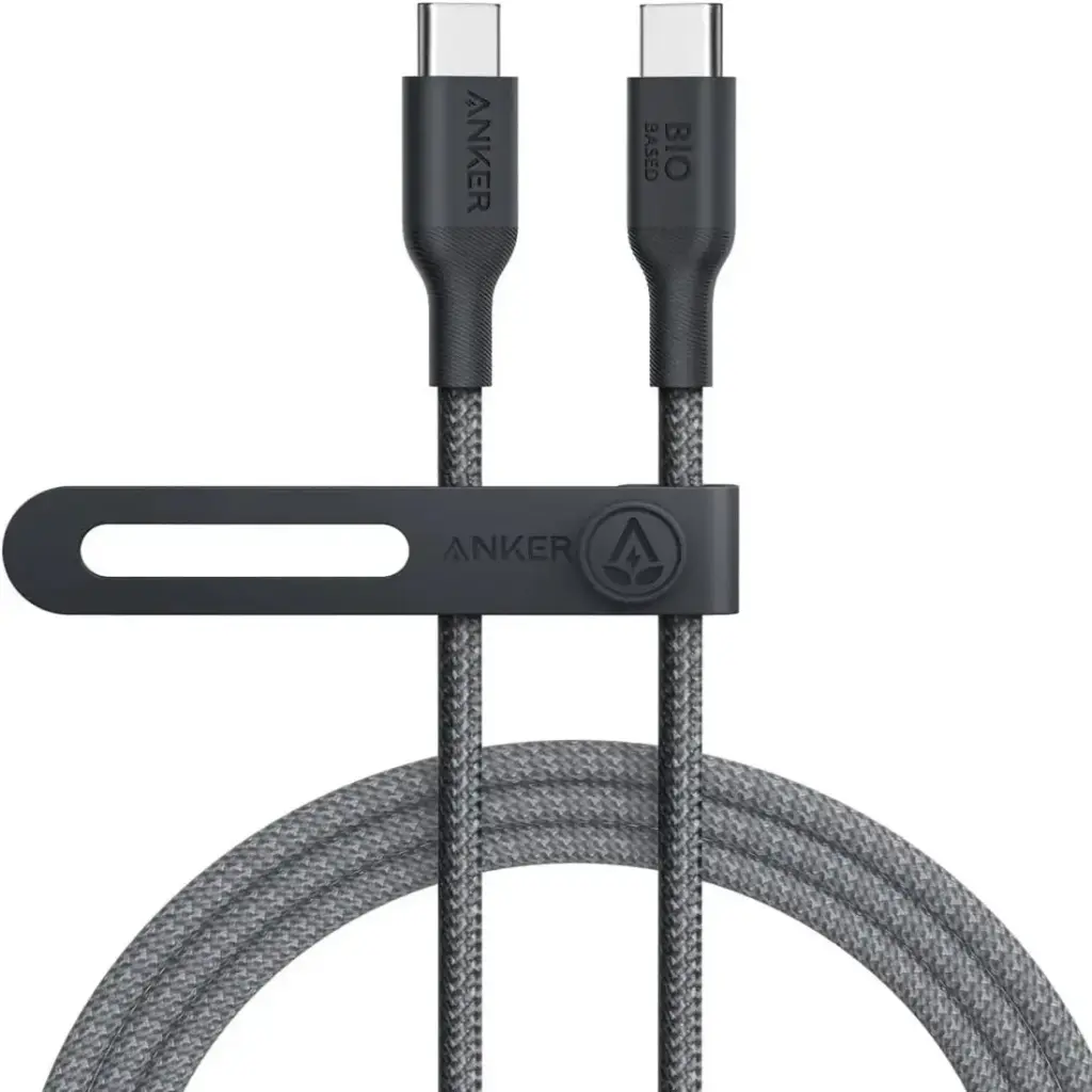 كيبل أنكير 544 نايلون حيوي USB-C إلى USB-C بطول 1 متر — اللون الأسود