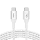 Belkin BoostCharge USB-C To USB-C Braided Cable 240W PD 48V/5A 2M - White