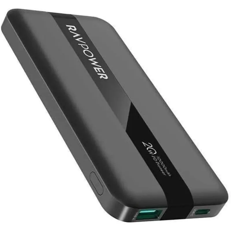 باور بانك راف باور RP-PB1236 بسعة 10,000 مللي أمبير مع شحن سريع PD 20 واط