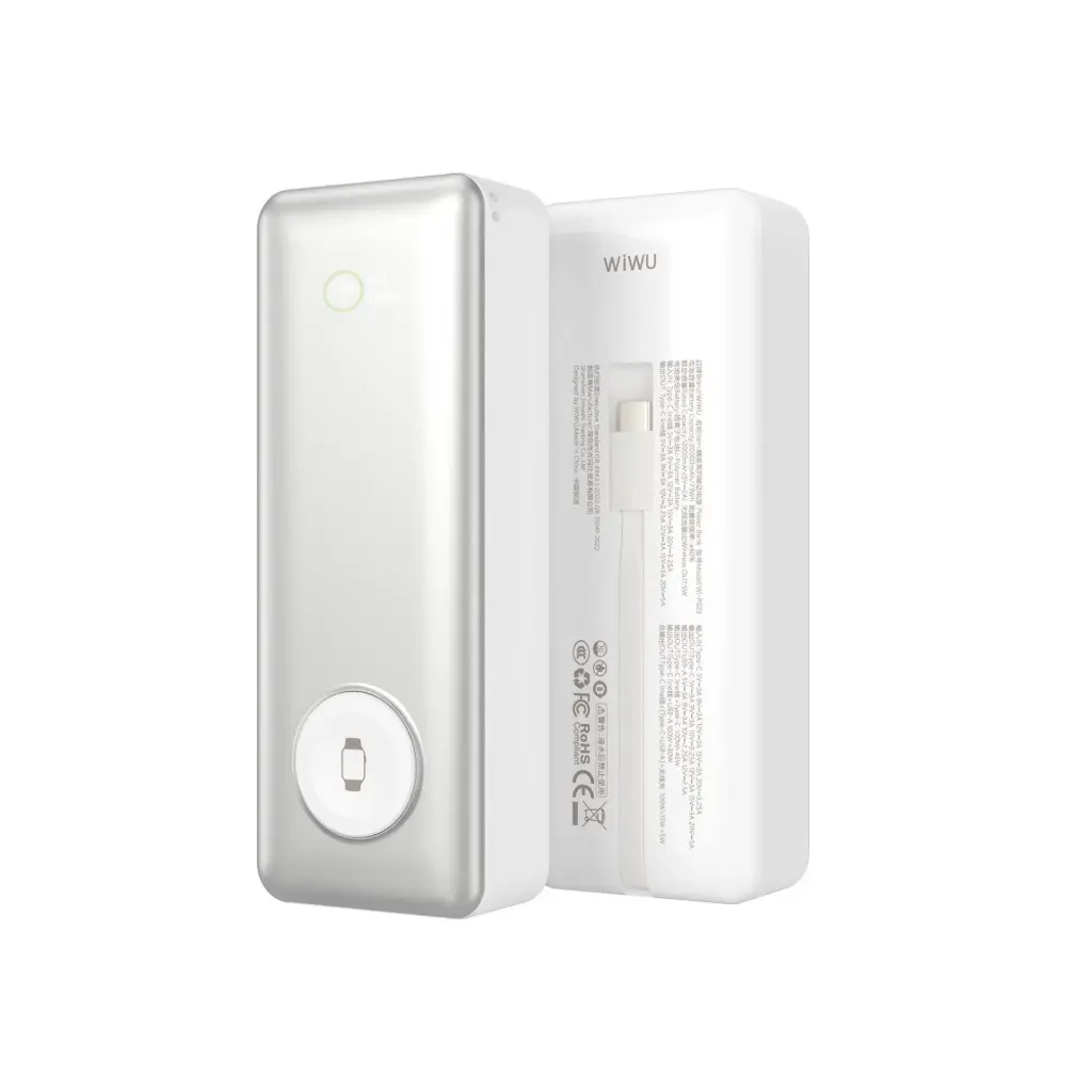WiWU P023 Elite Power Bank 20,000mAh - Silver
