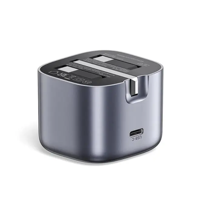 شاحن يوغرين Nexode بقدرة 30 واط بخمسة منافذ USB-C بتقنية GaN للشحن السريع — اللون الرمادي