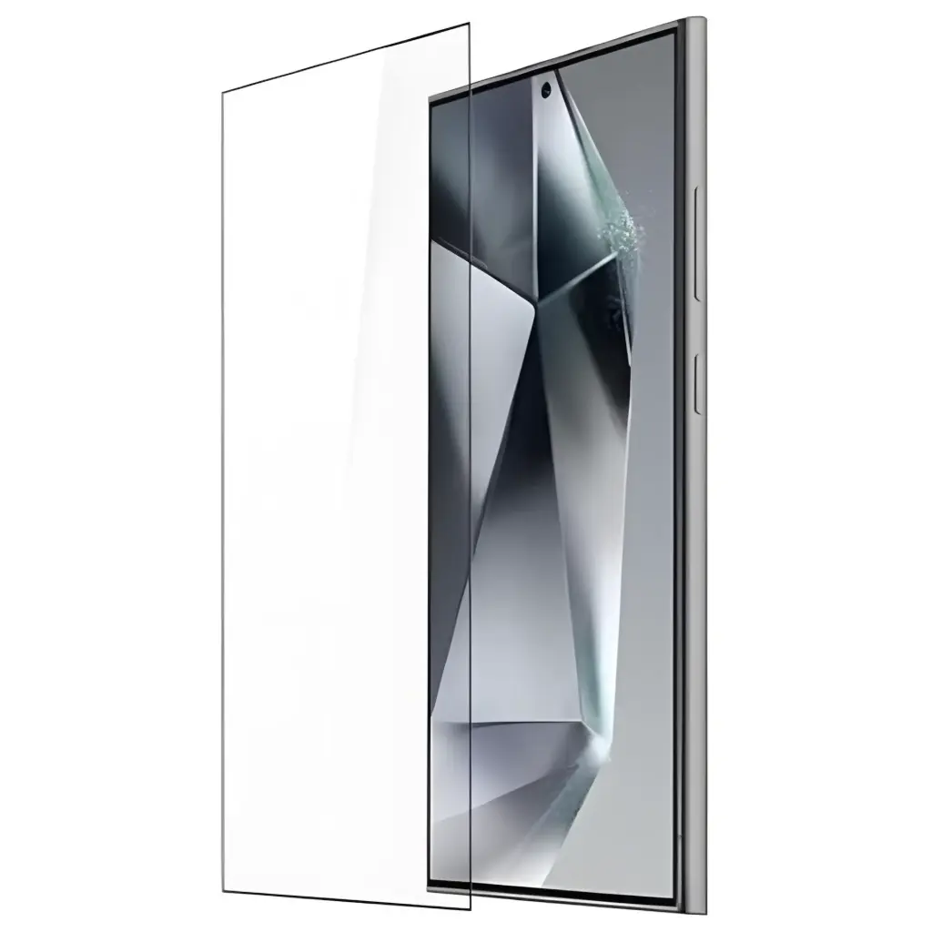 حامي شاشة يوغرين عالي الوضوح مع إطار تركيب لهاتف سامسونج Galaxy S25 Ultra (قطعتان)