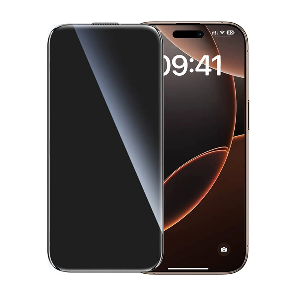 حامي شاشة يوغرين بميزة الخصوصية مع إطار لهاتف iPhone 16 Pro (قطعة واحدة)