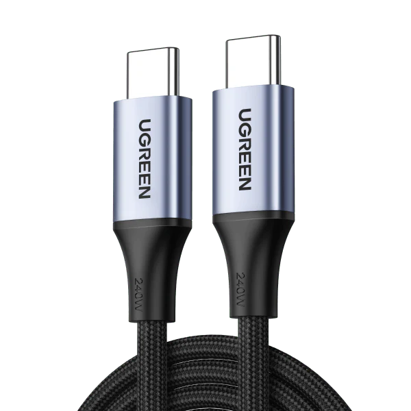UGREEN 240W 5A USB-C to USB-C Fast Charging Cable (2m) - Gray