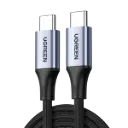 كيبل يوغرين USB-C إلى USB-C للشحن السريع بقدرة 100 واط (5A) بطول 2 متر — اللون الرمادي