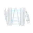 كيبل مغناطيسي باسيوس PicoGo من USB-C إلى USB-C بقدرة 240 واط وطول 1 متر — اللون الأبيض