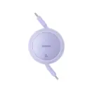 كيبل صغير باسيوس Free2Pull من USB-C إلى USB-C بقدرة 60 واط وطول 1 متر — اللون البنفسجي