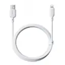 كيبل باسيوس Silky من USB إلى iPhone بتيار 2.4 أمبير وطول 2 متر — اللون الأبيض