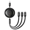 Baseus Free2Draw Retractable Cable USB M+L+C 100W 1.1m Black
