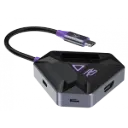 محول منافذ بروفي Type-C HUB Spectre (2×USB 3.0 + Type-C + PD 100W + HDMI) — اللون رمادي داكن