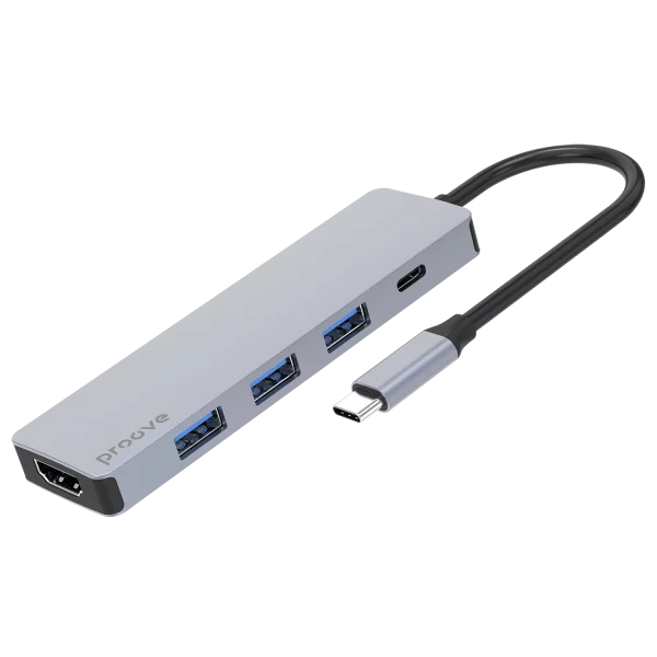 Proove HUB Iron Link 5 in 1 (HDMI) silver