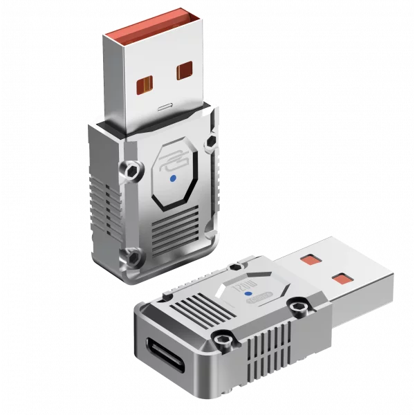 محول بروفي OTG Matrix من Type-C إلى USB — اللون الفضي