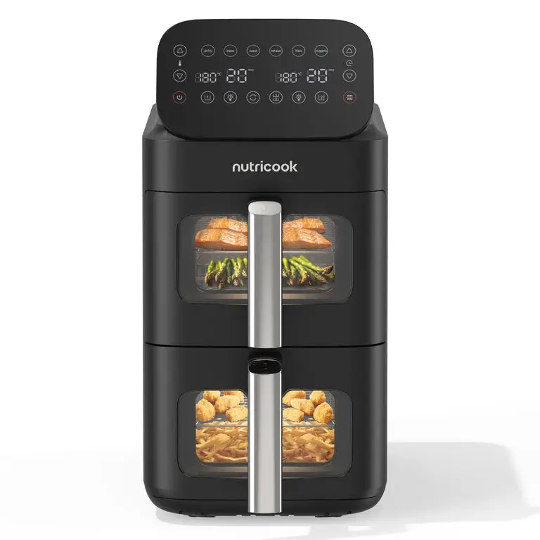 قلاية هواء Nutricook Duo Stack Air Fryer Pro بسعة 9.6 لتر