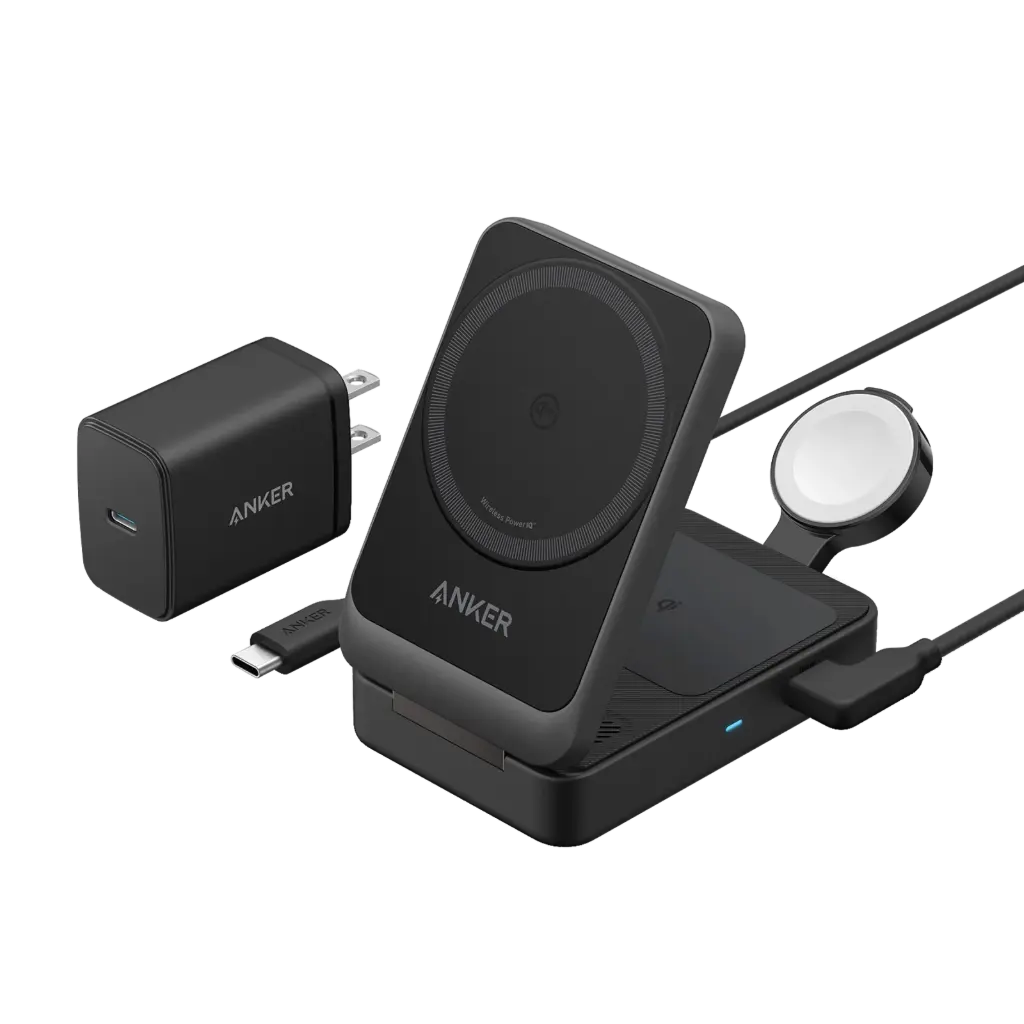 Anker MagGo 15W 3-in-1 Charging Station Qi2 - Black