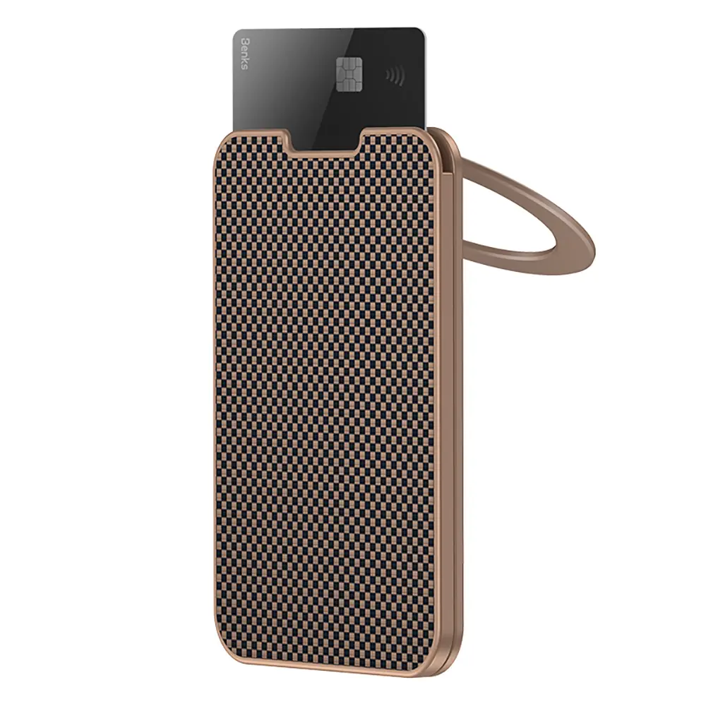 BENKS ARMORGO MAGNETIC WALLET STAND BUILT WITH KEVLAR - GOLD