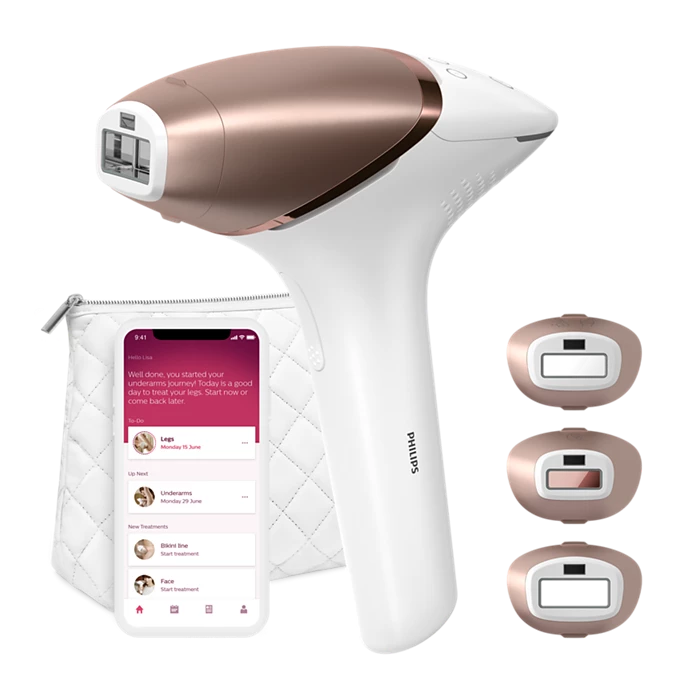Philips Lumea IPL 9000 Series Cordless Hair Removal Device with 3 Attachments BRI955/60