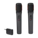 طقم ميكروفون لاسلكي رقمي JBL PartyBox Wireless Mic - لون أسود