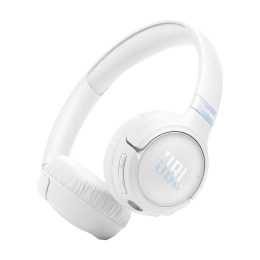سماعة JBL Tune 680NC لاسلكية فوق الأذن بإلغاء ضجيج - لون أبيض