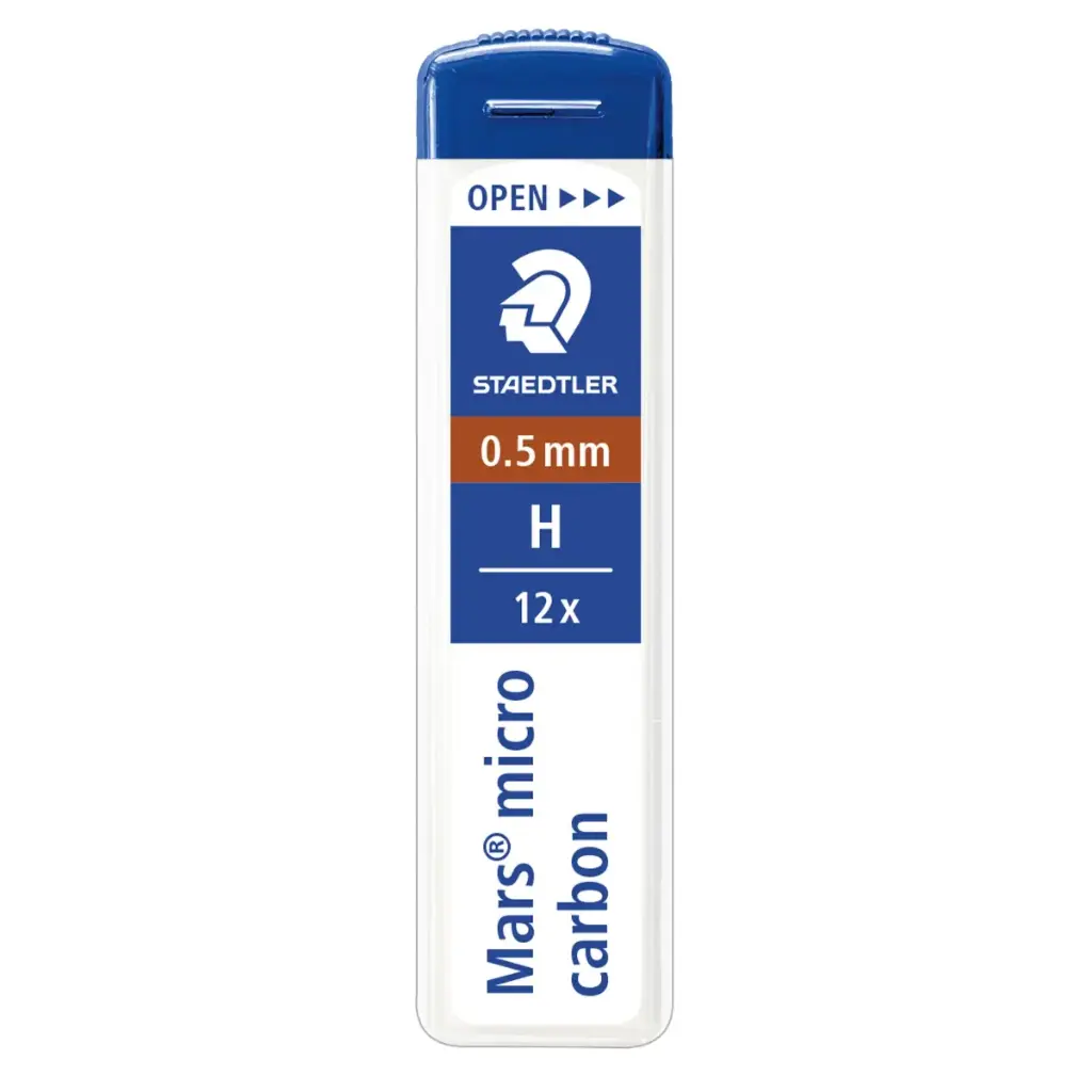 STAEDTLER Mars Micro Carbon 250 Leads 0.5mm H - Tube of 12  