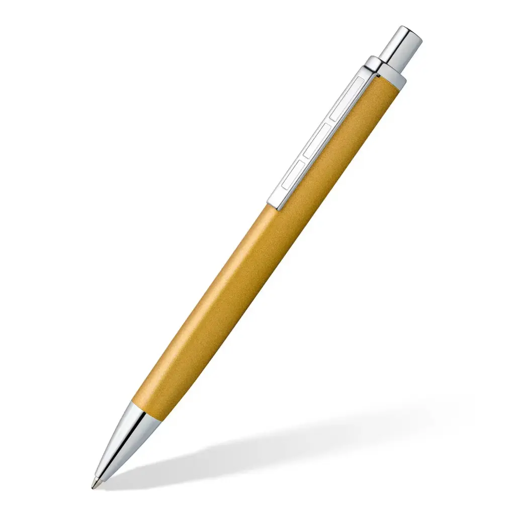 STAEDTLER Triplus 444 Premium Retractable Ballpoint Pen - Glorious Gold M Blue 