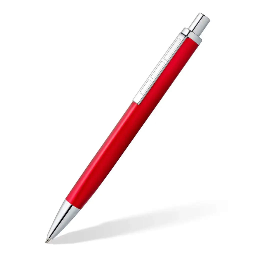 STAEDTLER Triplus 444 Premium Retractable Ballpoint Pen - Roaring Red M Blue  