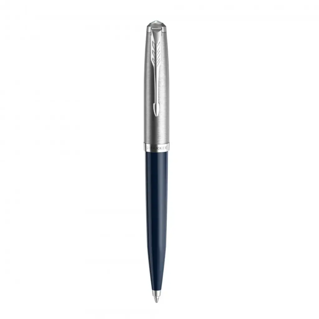 PARKER 51 Ballpoint Pen - Midnight Blue Resin Stainless Steel Cap CT 