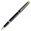 WATERMAN Hemisphere Rollerball Pen - Black GT Fine Point Black Ink Gift Box 