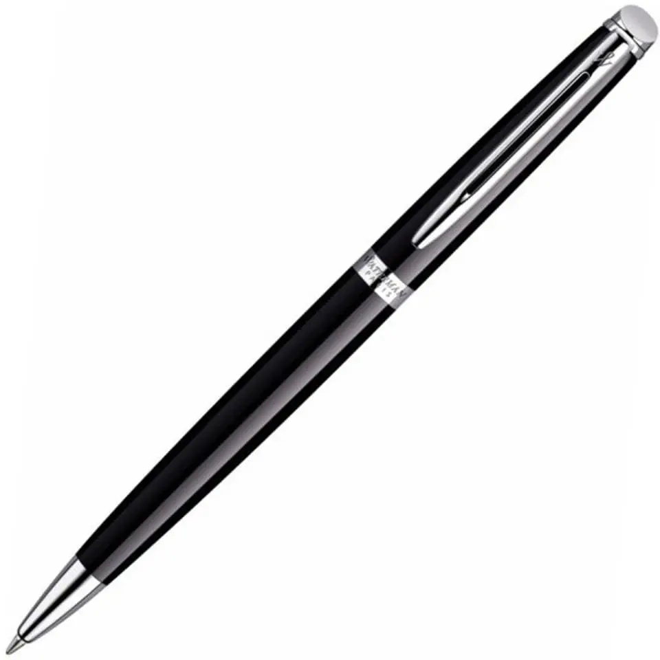 WATERMAN Hemisphere Ballpoint Pen - Black CT Medium Point Blue Ink Gift Box 