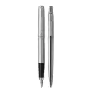 PARKER Jotter Stainless Steel CT Duo Gift Set: Ballpoint + Fountain Pen