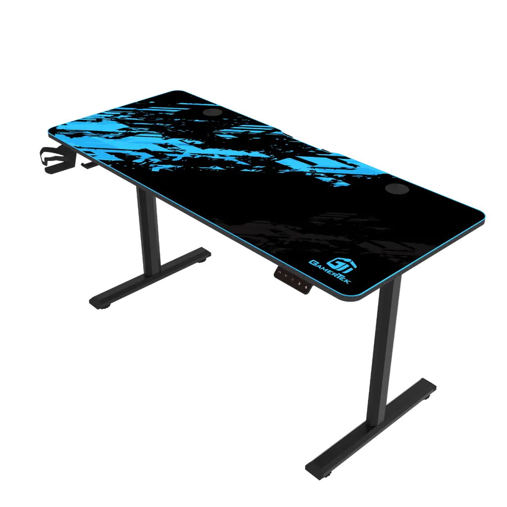 GamerTek GT-Elevate X Gaming Desk Blue & Black