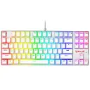 Redragon 87key RGB Mechanical Keyboard, White, Arabic