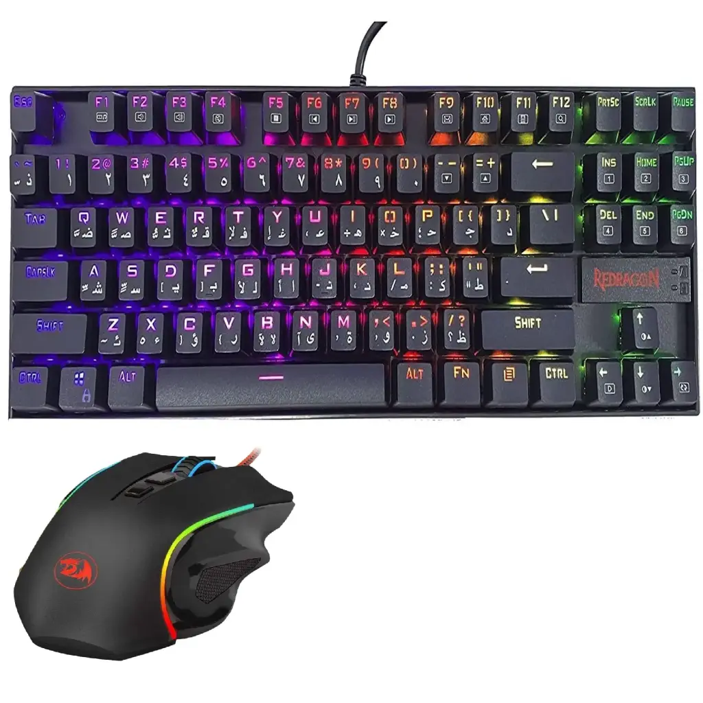 Redragon K552RGB Keyboard (Arabic) + M607 Mouse Combo