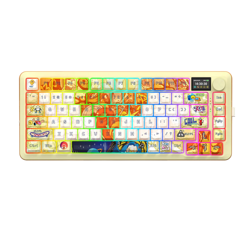 Redragon 75% Gasket Mechanical KB Wired/2.4G/BT w/Display K708GF