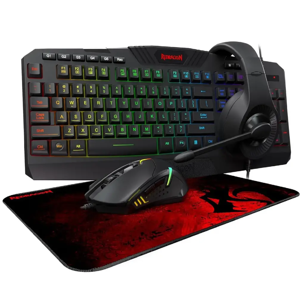 Redragon KB+Mouse+Headset+Mousepad Combo S101-BA-3