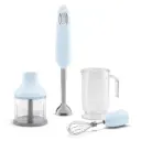 Smeg 50's Style Hand Blender with Accessories - Pastel Blue