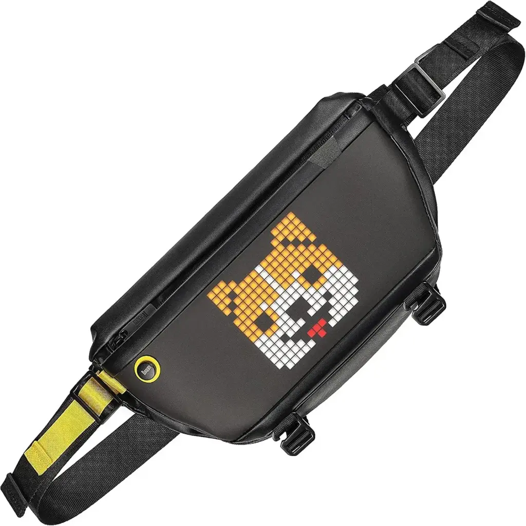 Divoom Pixoo Sling Bag with LED Display Crossbody Waterproof Backpack - Black