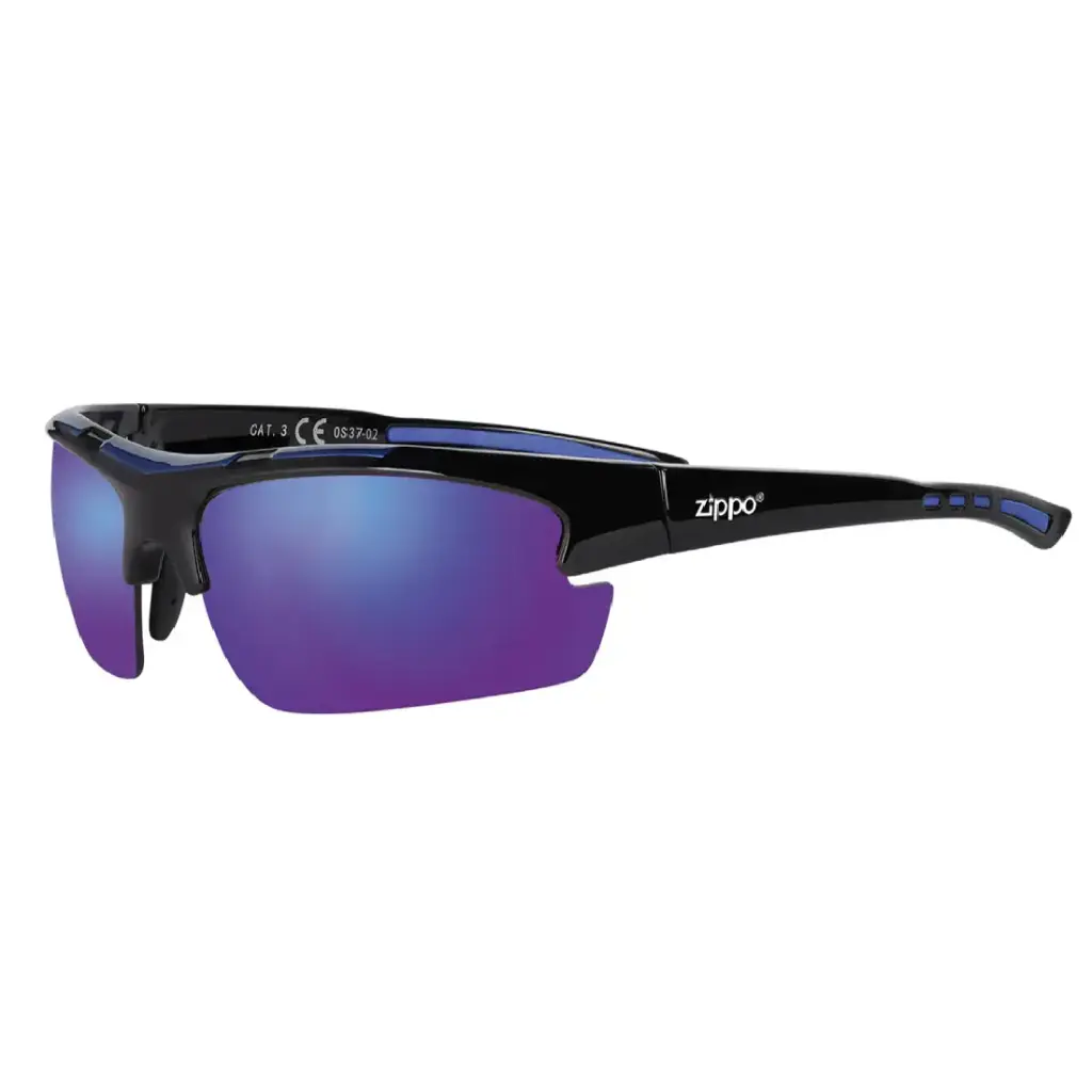 Zippo Sport Sunglasses – Full-Rim Wraparound Sport Frame – OS37-02