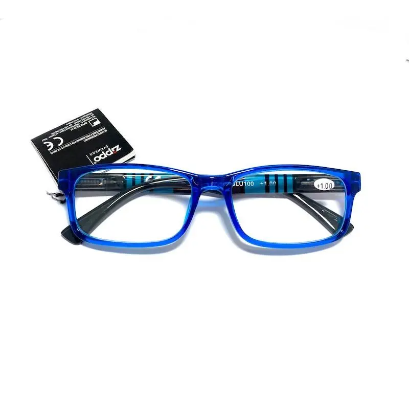 نظارة قراءة زيبو – إطار "Slim Fashion" أزرق موديل B25 بقوة +3.00 – 31Z-B25-BLU300