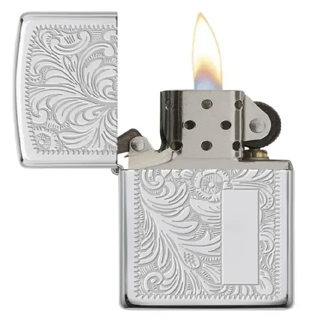 Zippo Windproof Lighter – Regular High Polish Chrome Venetian – Series 352 – 352