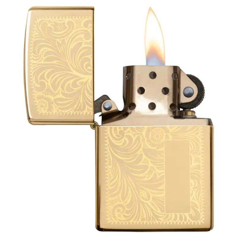 Zippo Windproof Lighter – Regular Brass Venetian – Series 352B – 352B