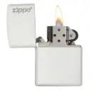 Zippo Windproof Lighter – Regular White Matte with Zippo Logo – Series 214ZL – 214ZL