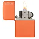 Zippo Windproof Lighter – Regular Orange Matte with Zippo Logo – Series 231ZL – 231ZL