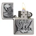Zippo Windproof Lighter – Regular Brushed Chrome Made in USA Eagle – 200HD-H231