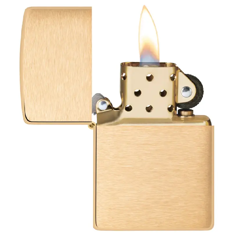 Zippo Windproof Lighter – Armor Regular Brushed Brass Heavy Wall – Series 168 – 168
