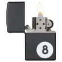 Zippo Windproof Lighter – Regular Brushed Chrome 8-Ball Design – 28432