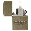 Zippo Windproof Lighter – Armor Antique Brass – Zippo Stamp Design – 28994-201FB