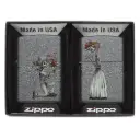 Zippo Windproof Lighter – Black Ice Day of the Dead Skulls Set – 28987-211