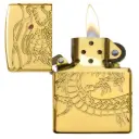 Zippo Windproof Lighter – High Polish Chrome Chinese Dragon Collectible – 29265