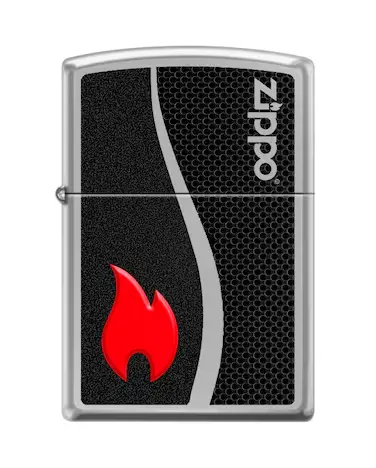 Zippo Windproof Lighter – Regular High Polish Chrome – Zippo & Flame Design – 250-CI404958
